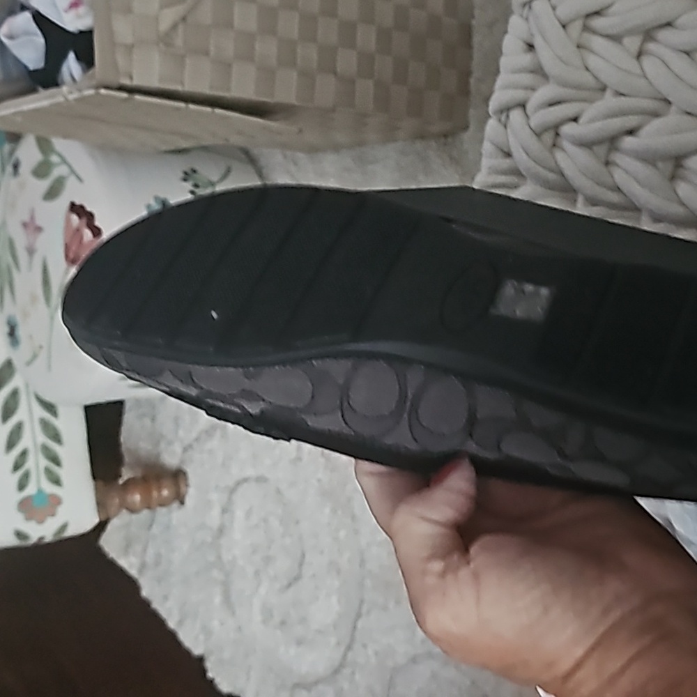Brand new coach black and gray printed loafers, size 8 - Picture 3 of 5
